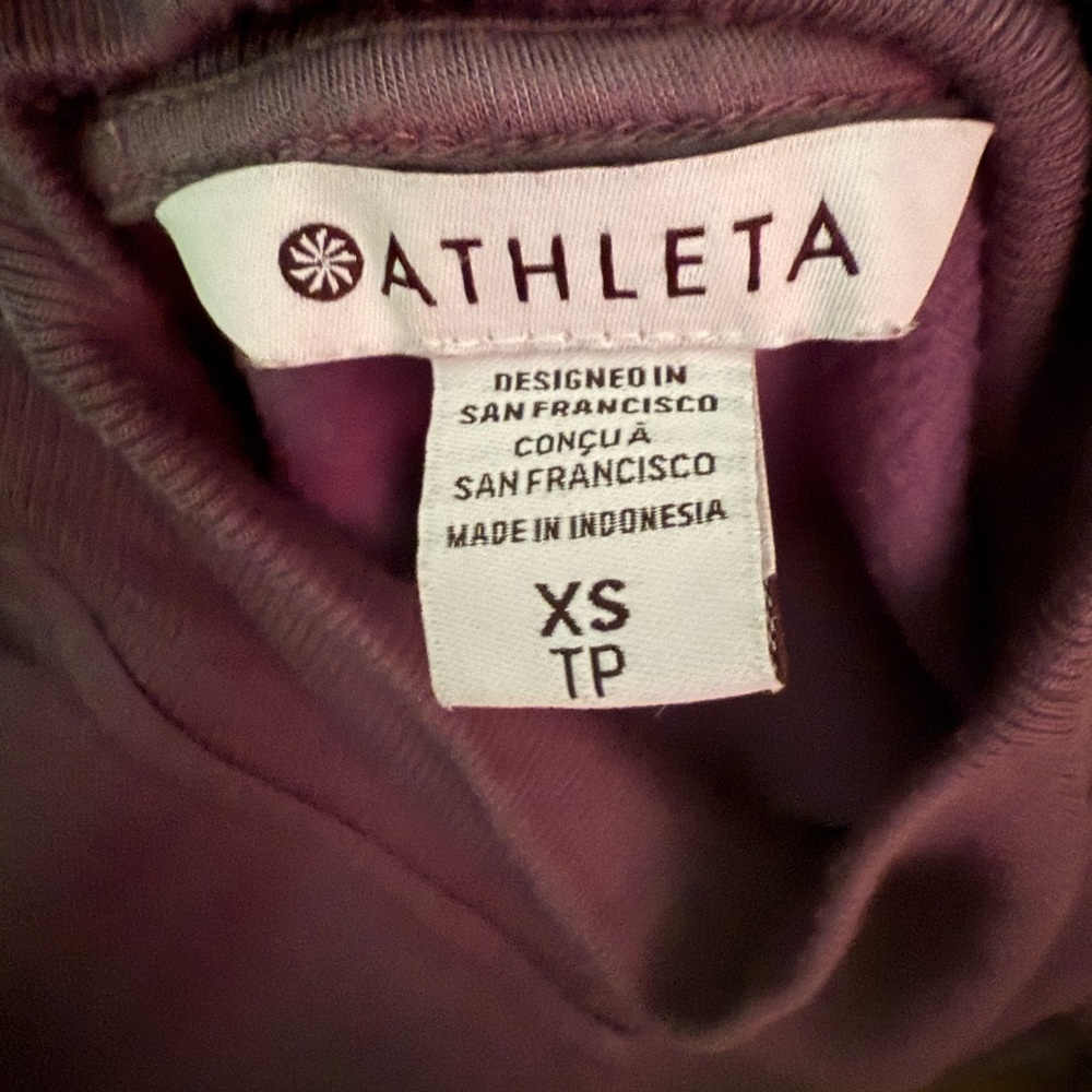 Athleta Apollo Crewneck Lavender Purple shirt top size XS - Picture 5 of 6
